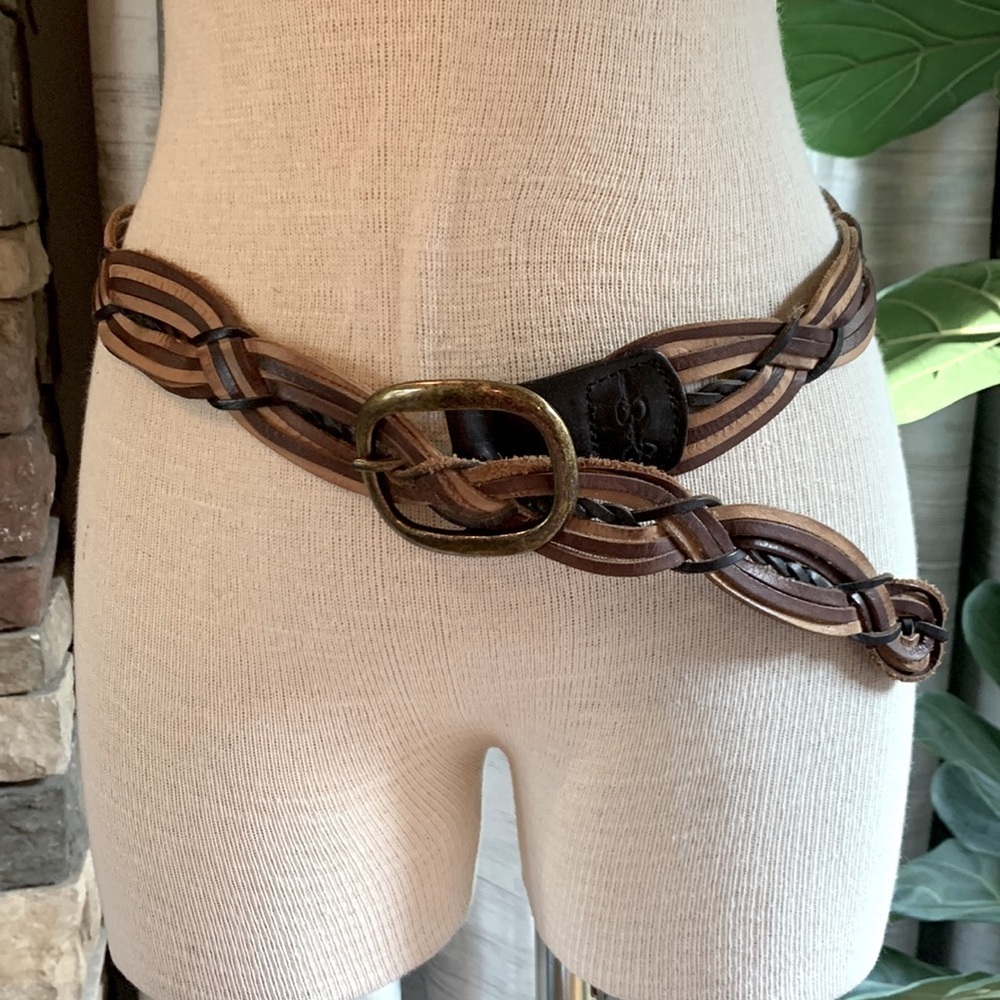 Jessica Simpson leather braided belt